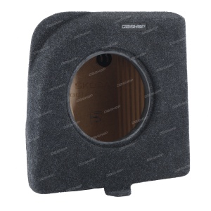 Короб стелс для сабвуфера на Skoda Octavia A7 универсал 2013-2020 (10", в левое крыло, темно-серый, без крышки)